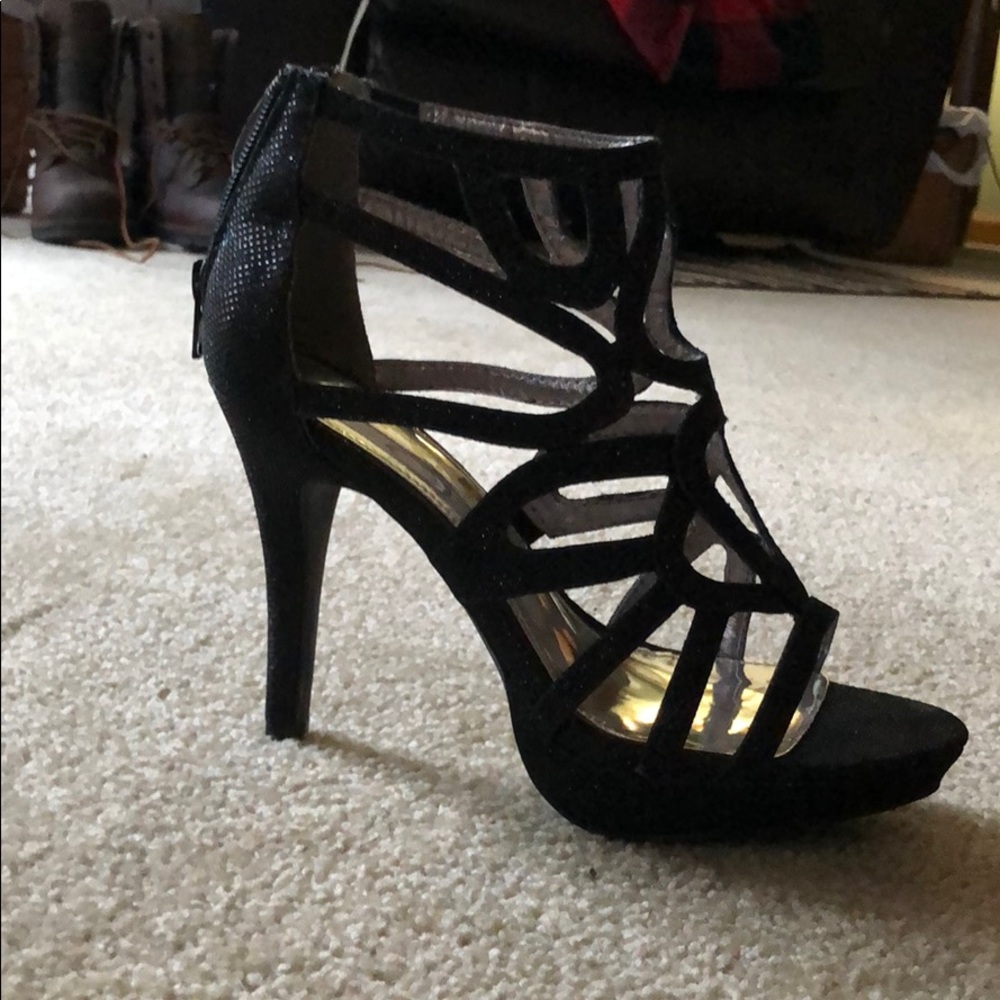 Black Sparkle heel